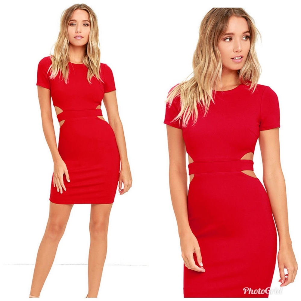 Feeling the Heat Black Cutout Bodycon Dress